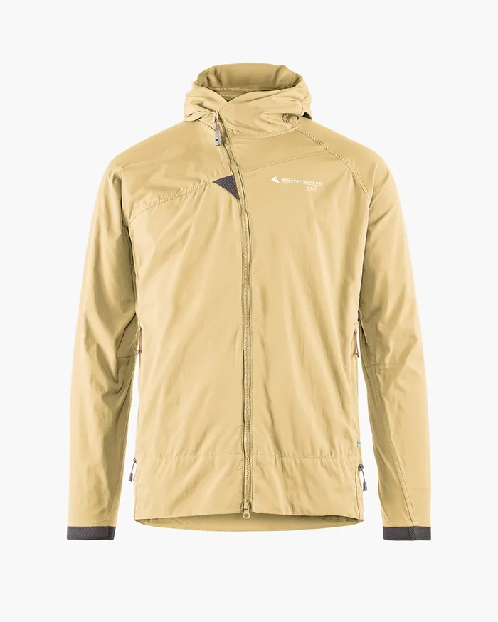 Nal Hooded Windbreaker Jacket Chaya Sand Men Klttermusen Wind Resistant Jackets