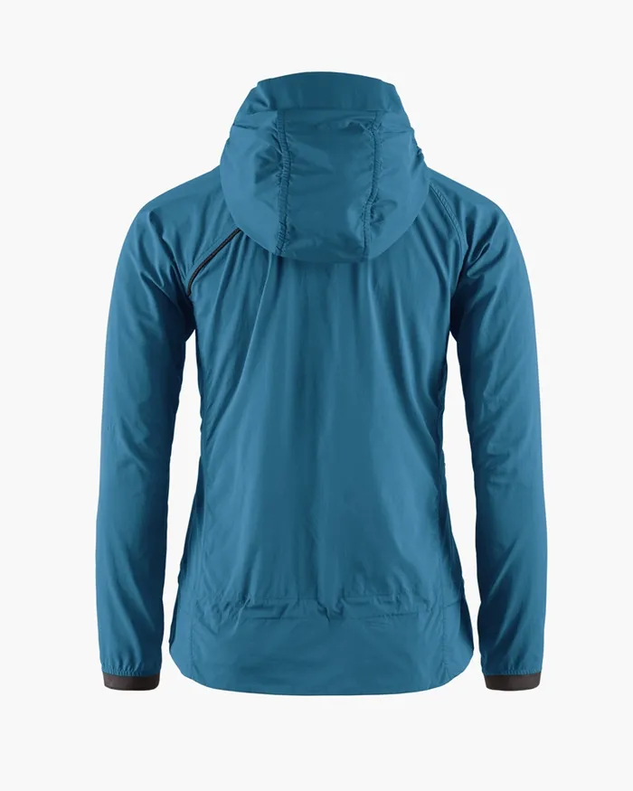 Nal Hooded Windbreaker Jacket Monkshood Blue Women Klttermusen Wind Resistant Jackets
