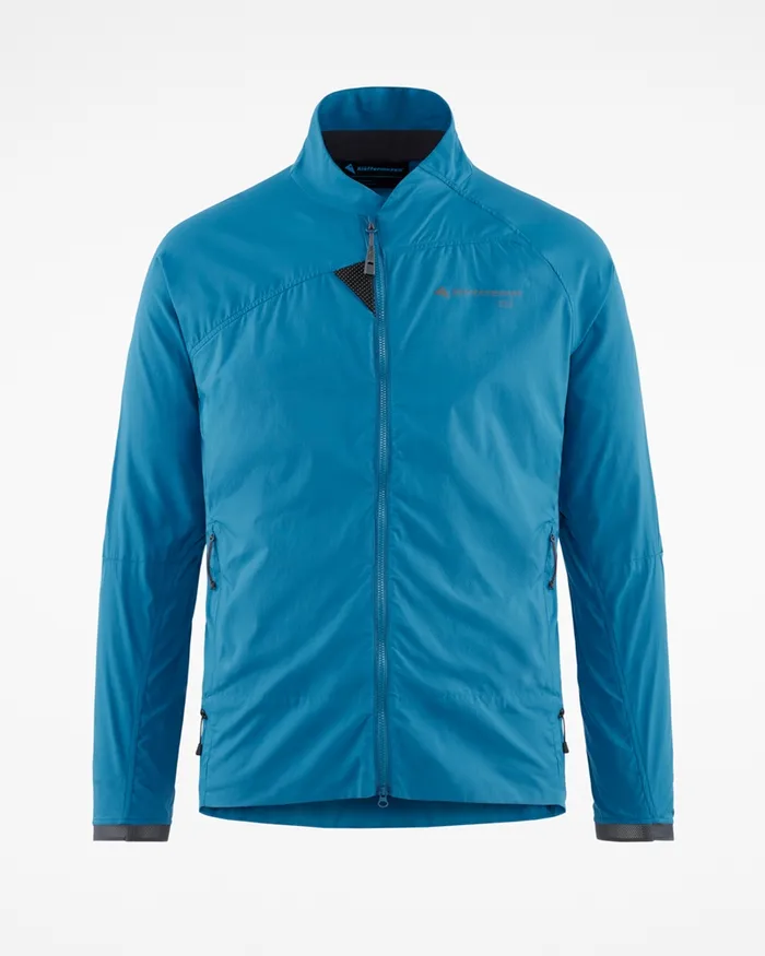 Nal Windbreaker Jacket Blue Sapphire Men Klttermusen Wind Resistant Jackets