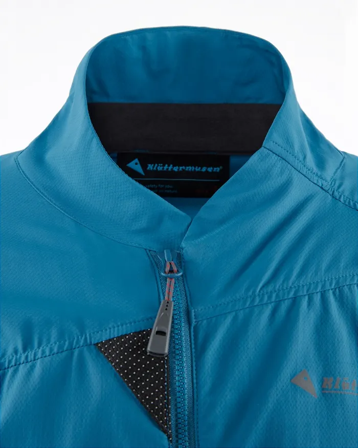 Nal Windbreaker Jacket Blue Sapphire Men Klttermusen Wind Resistant Jackets