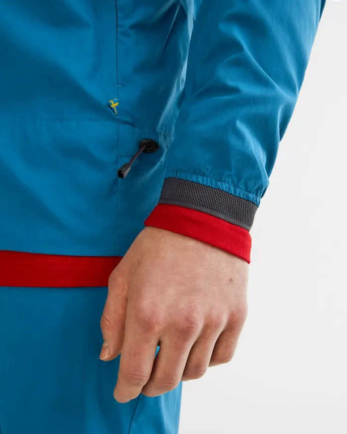 Nal Windbreaker Jacket Blue Sapphire Men Klttermusen Wind Resistant Jackets