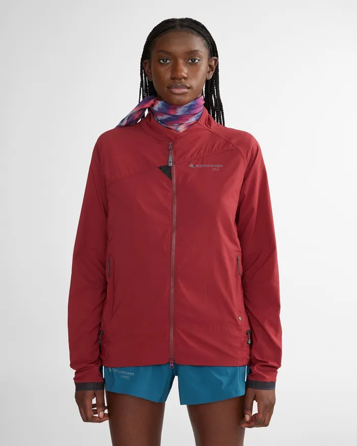 Nal Windbreaker Jacket Burnt Russet Women Klttermusen Wind Resistant Jackets