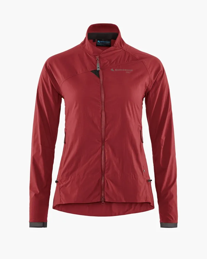 Nal Windbreaker Jacket Burnt Russet Women Klttermusen Wind Resistant Jackets