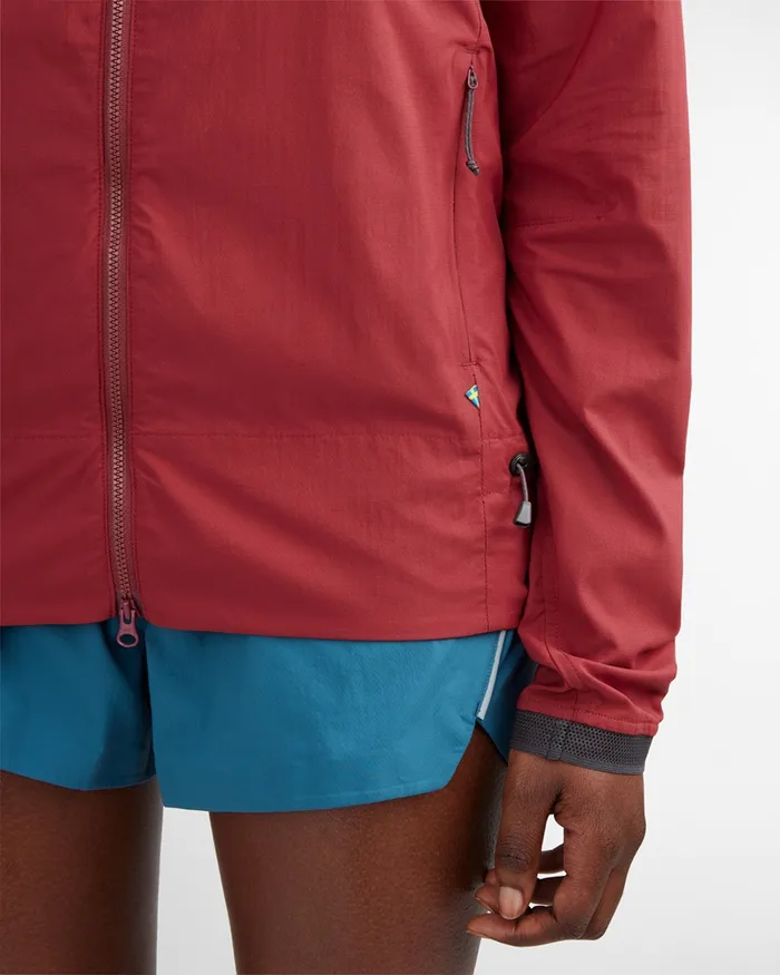 Nal Windbreaker Jacket Burnt Russet Women Klttermusen Wind Resistant Jackets
