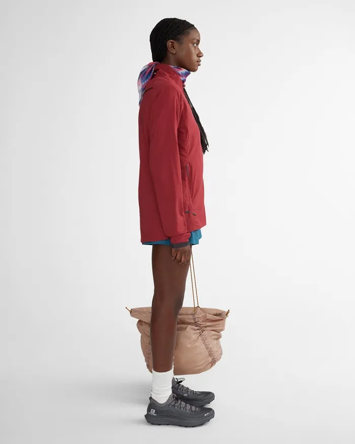 Nal Windbreaker Jacket Burnt Russet Women Klttermusen Wind Resistant Jackets