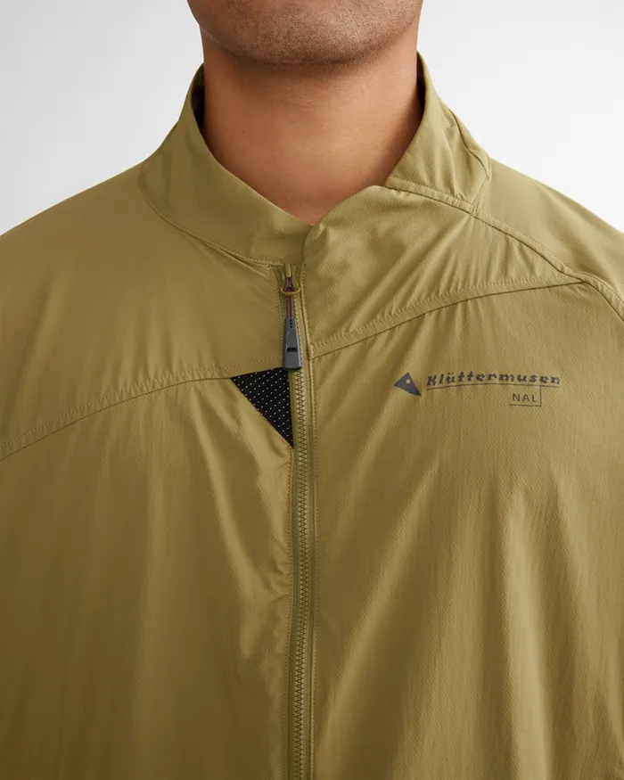 Nal Windbreaker Jacket Meadow Green Men Klttermusen Wind Resistant Jackets