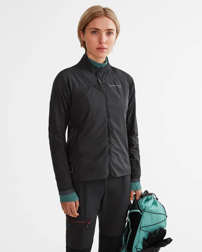 Nal Windbreaker Jacket Raven Women Klttermusen Wind Resistant Jackets