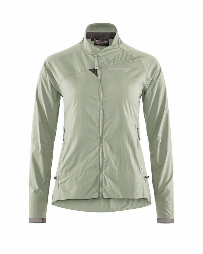 Nal Windbreaker Jacket Swamp Green Women Klttermusen Wind Resistant Jackets