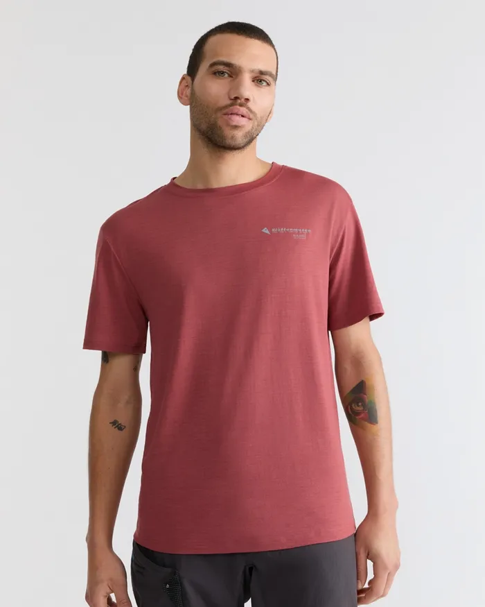 Narfi Short Sleeve Tee Barn Red Men Klttermusen TShirts