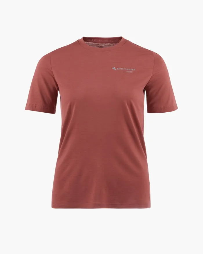 Narfi Short Sleeve Tee Barn Red Women Klttermusen TShirts