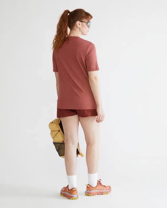 Narfi Short Sleeve Tee Barn Red Women Klttermusen TShirts