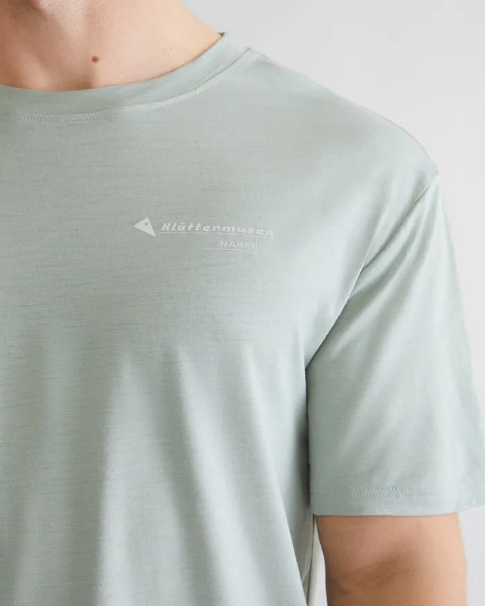 Narfi Short Sleeve Tee Fluorite Grey Men Klttermusen TShirts