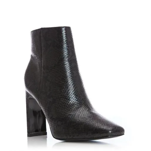 Neverland Black Snake Porvair Women Moda In Pelle Ankle Boots Neverland Black Snake Porvair Women Moda In Pelle Ankle Boots
