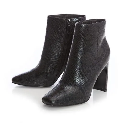 Neverland Black Snake Porvair Women Moda In Pelle Ankle Boots Neverland Black Snake Porvair Women Moda In Pelle Ankle Boots