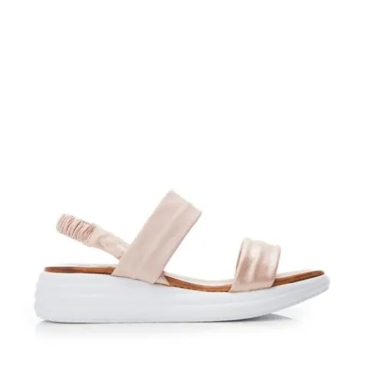 Nicco Cameo Metallic Women Moda In Pelle Wedge Sandals