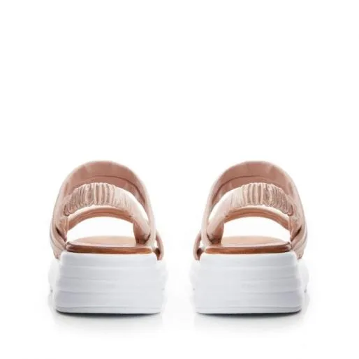 Nicco Cameo Metallic Women Moda In Pelle Wedge Sandals