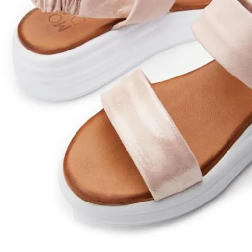 Nicco Cameo Metallic Women Moda In Pelle Wedge Sandals