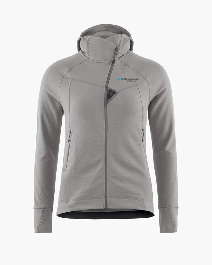 Njorun 20 Hoodie Dove Grey Women Klttermusen Fleeces and Sweaters
