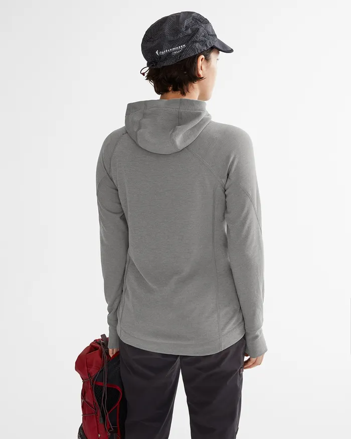 Njorun 20 Hoodie Dove Grey Women Klttermusen Fleeces and Sweaters