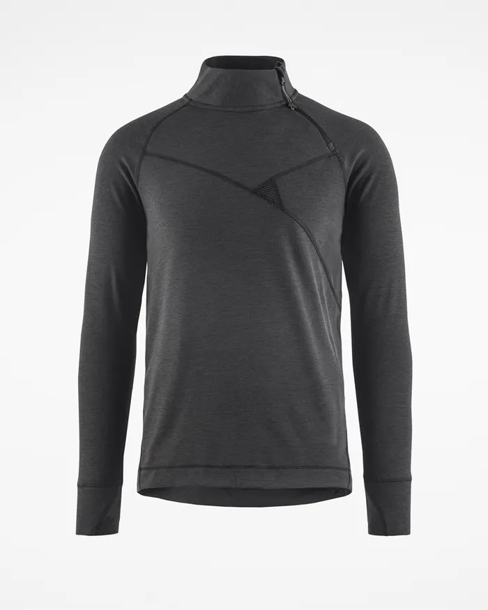 Njorun Crew Zip Raven Men Klttermusen Fleeces and Sweaters