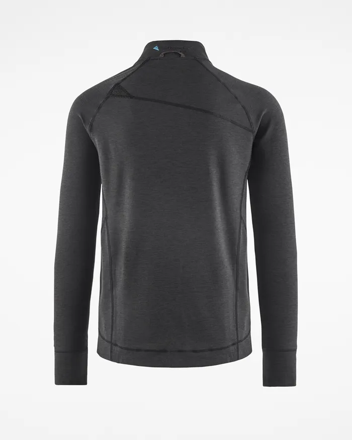 Njorun Crew Zip Raven Men Klttermusen Fleeces and Sweaters