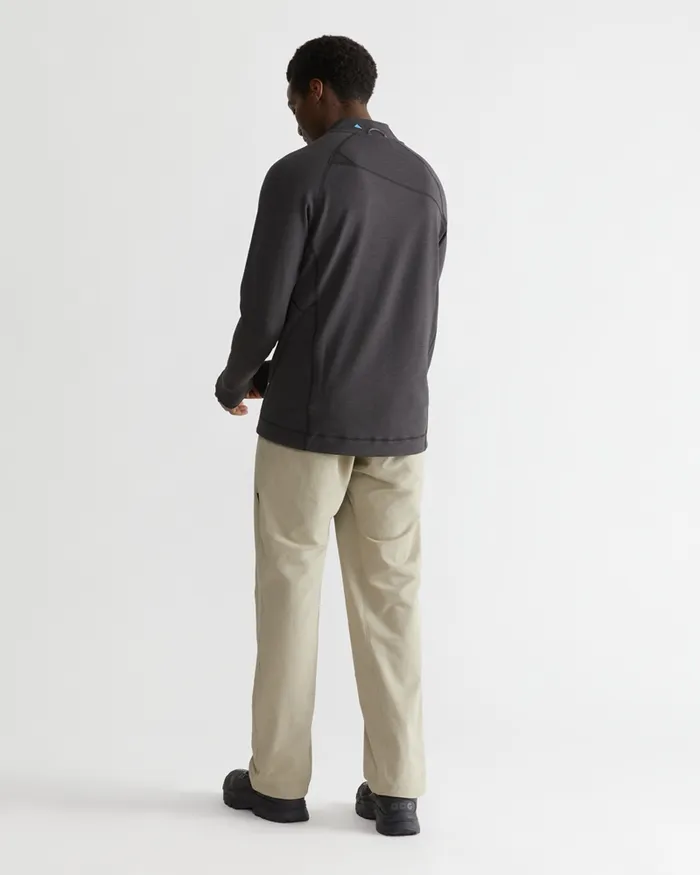 Njorun Crew Zip Raven Men Klttermusen Fleeces and Sweaters