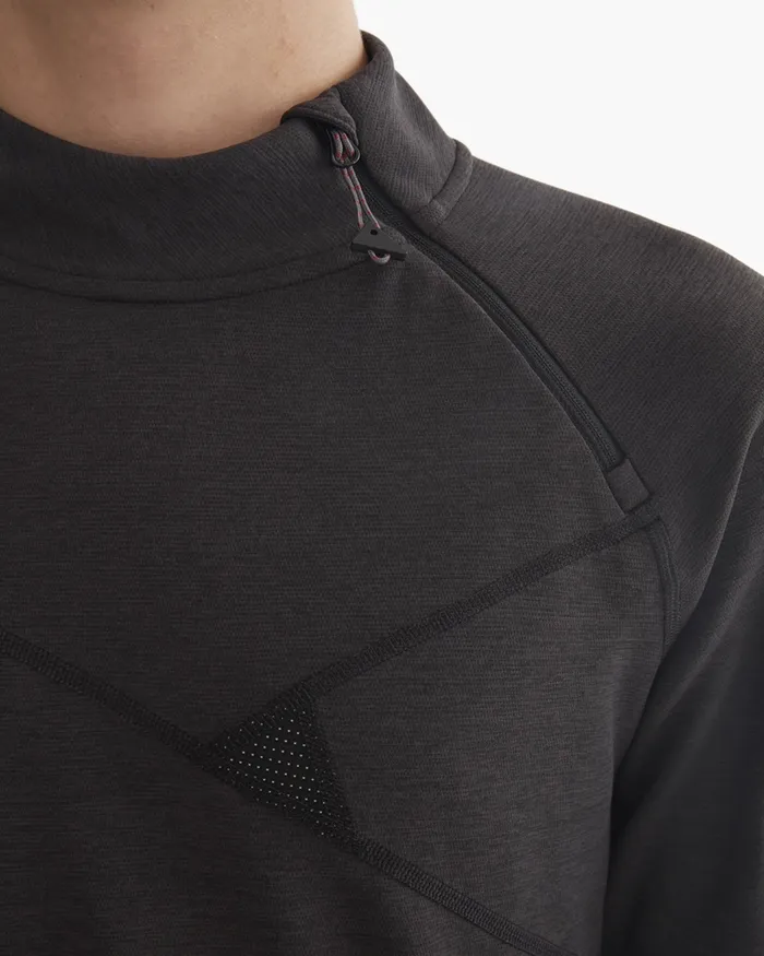 Njorun Crew Zip Raven Men Klttermusen Fleeces and Sweaters
