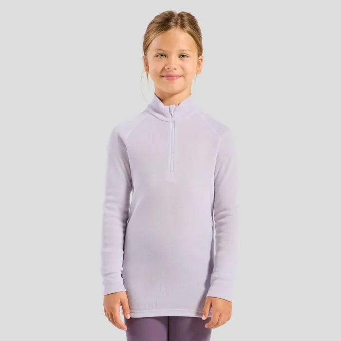 Odlo Base Layers The Active Warm 039 Base Layer HalfZip Misty Lilac 8211 Kids