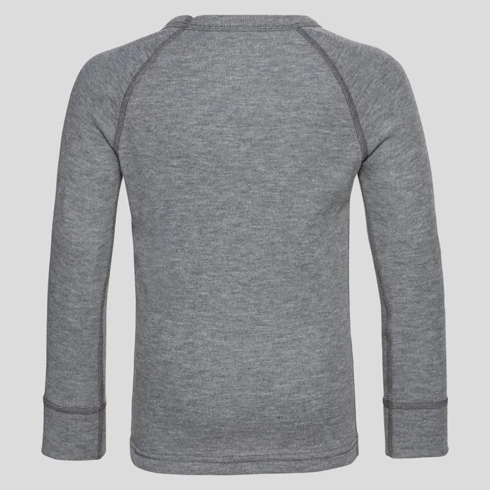 Odlo Base Layers The Active Warm 039 Bear Long Sleeve Odlo Steel Grey Melange 8211 Kids