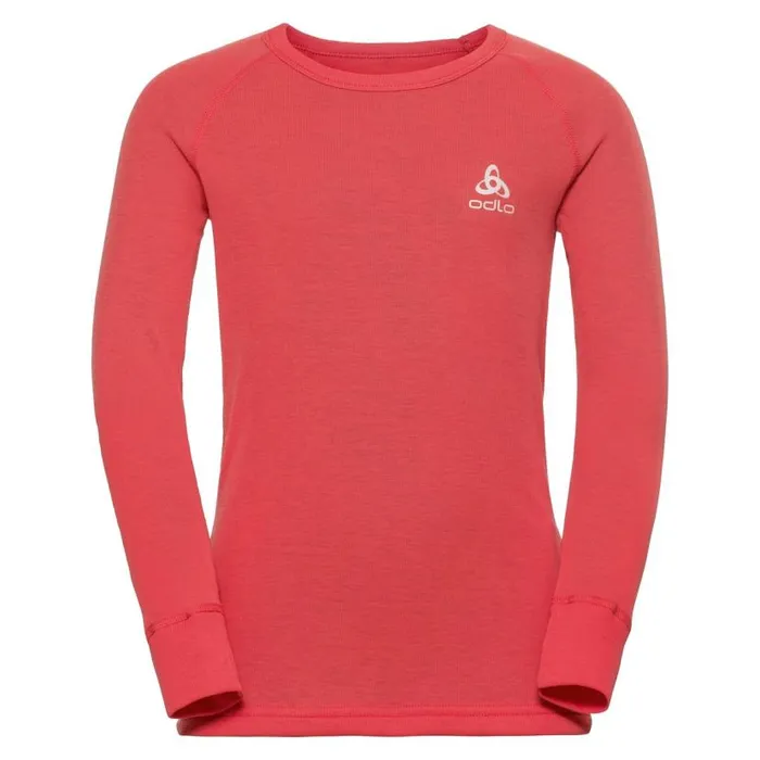 Odlo Base Layers The Active Warm 039 Long Sleeve Base Layer Top Hot Coral 8211 Kids
