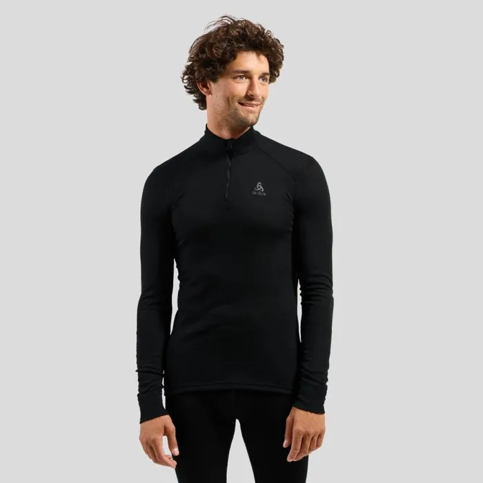 Odlo Base Layers The Active Warm Base Layer HalfZip Black 8211 Men