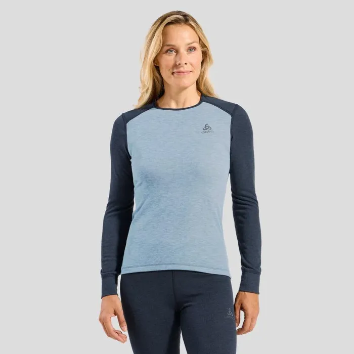 Odlo Base Layers The Active Warm Base Layer Set Dark Sapphire 8211 Provincial Blue 8211 Women