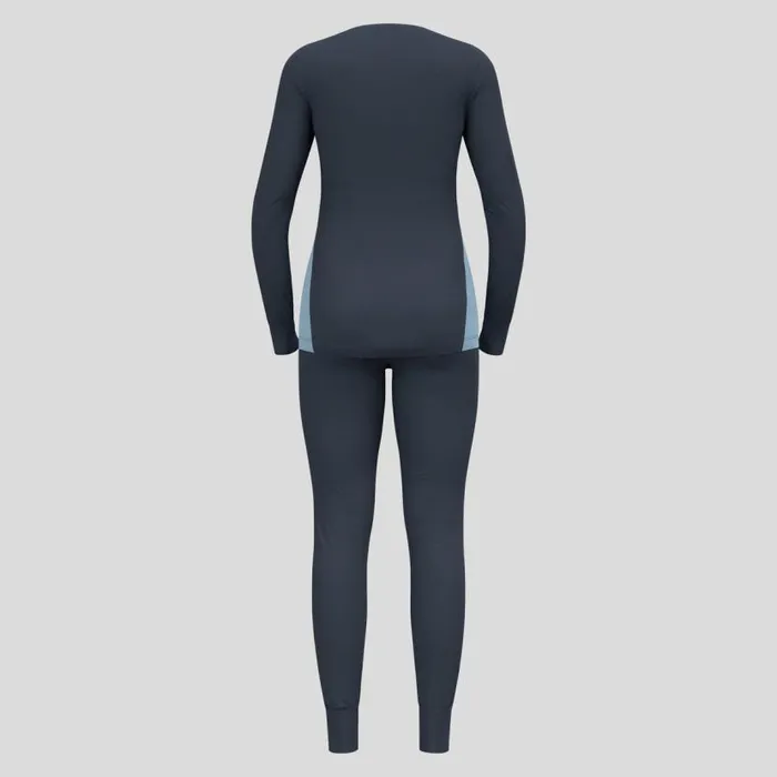 Odlo Base Layers The Active Warm Base Layer Set Dark Sapphire 8211 Provincial Blue 8211 Women