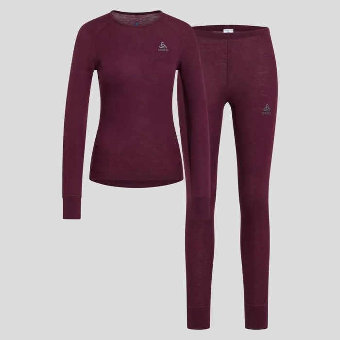 Odlo Base Layers The Active Warm Base Layer Set Winetasting 8211 Women