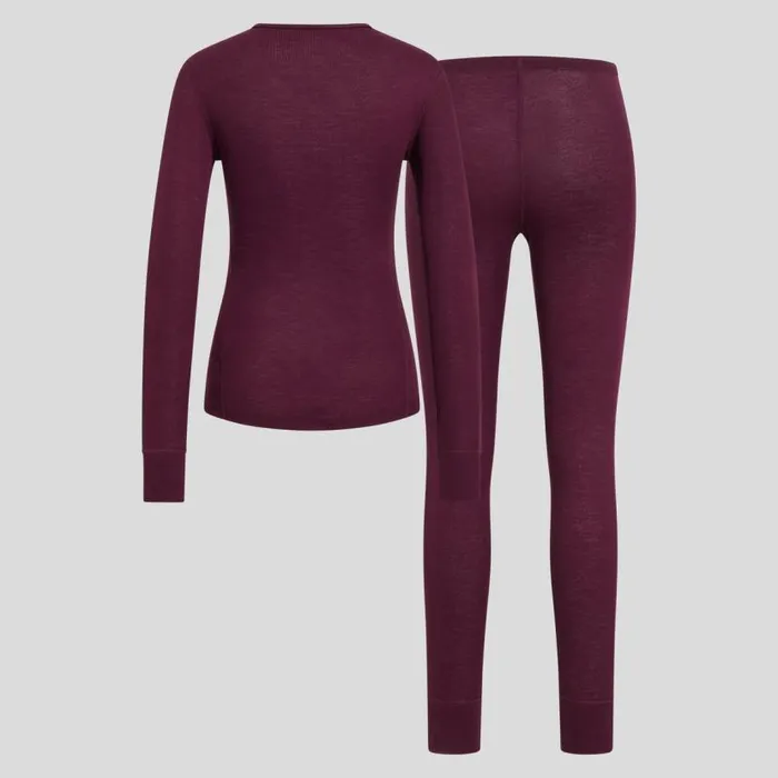 Odlo Base Layers The Active Warm Base Layer Set Winetasting 8211 Women