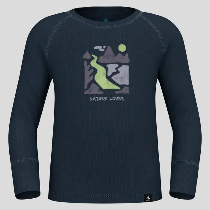 Odlo Base Layers The Active Warm Base Layer Top Dark Sapphire 8211 Kids