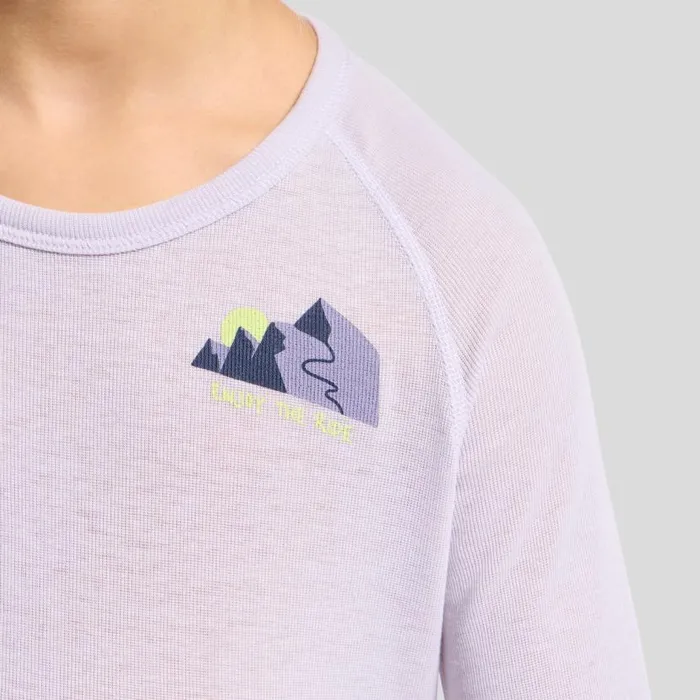 Odlo Base Layers The Active Warm Base Layer Top Misty Lilac 8211 Kids