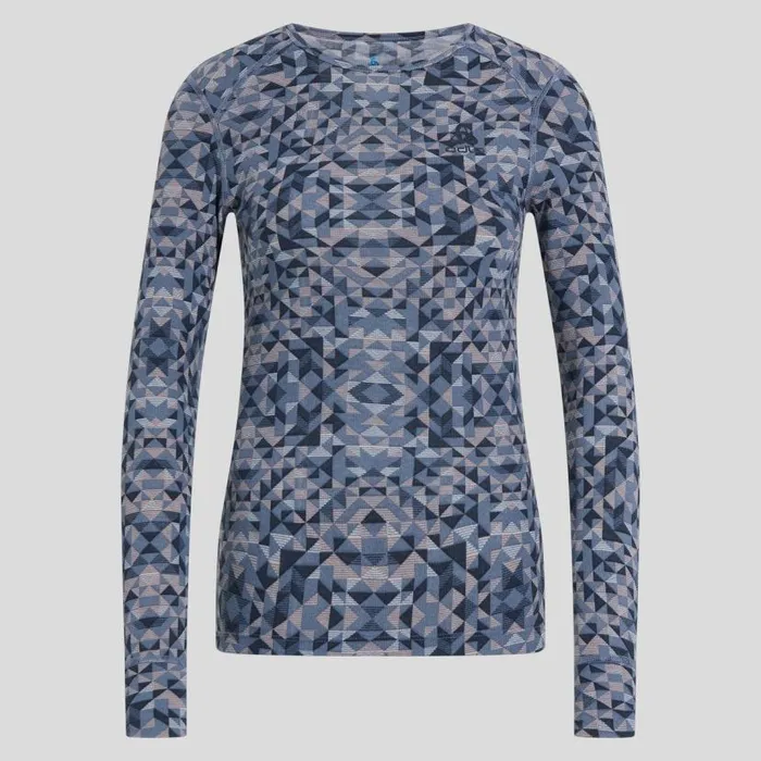 Odlo Base Layers The Active Warm Graphic Base Layer Top Folkstone Gray 8211 Women