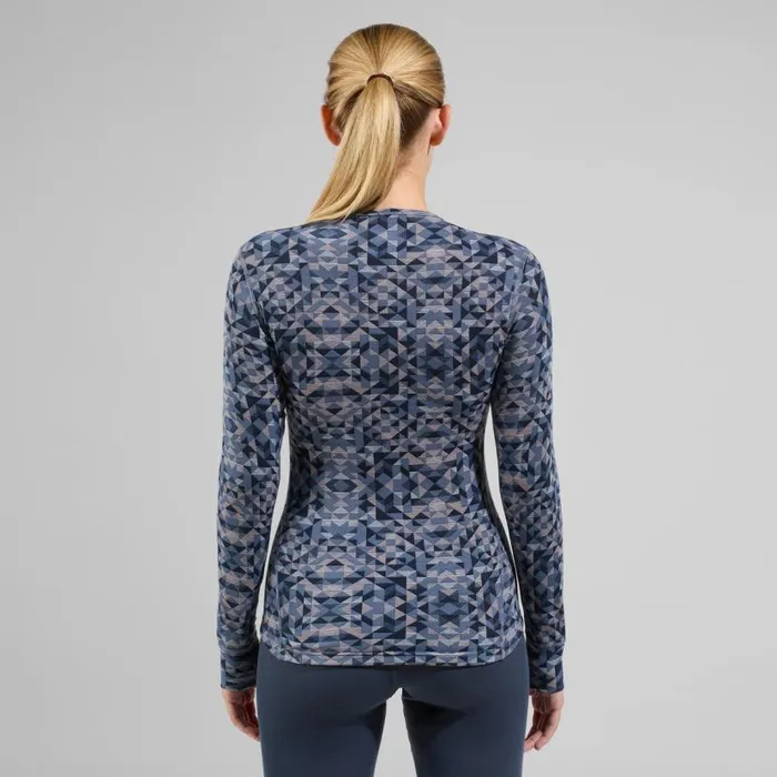 Odlo Base Layers The Active Warm Graphic Base Layer Top Folkstone Gray 8211 Women