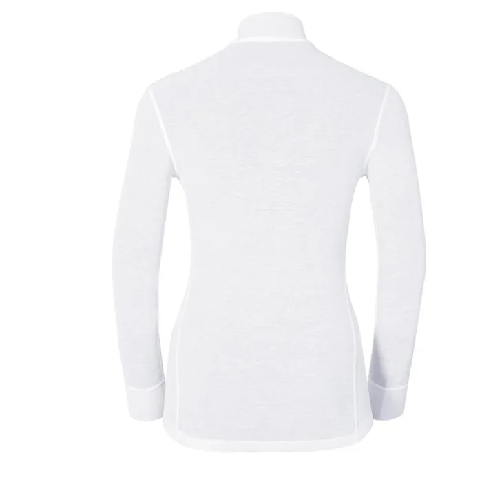 Odlo Base Layers The Active Warm HalfZip Turtleneck Long Sleeve Base Layer Top White 8211 Women