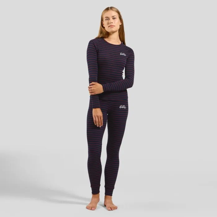 Odlo Base Layers The Active Warm Originals Base Layer Bottoms Dark Sapphire 8211 Sundried Tomato 8211 Women