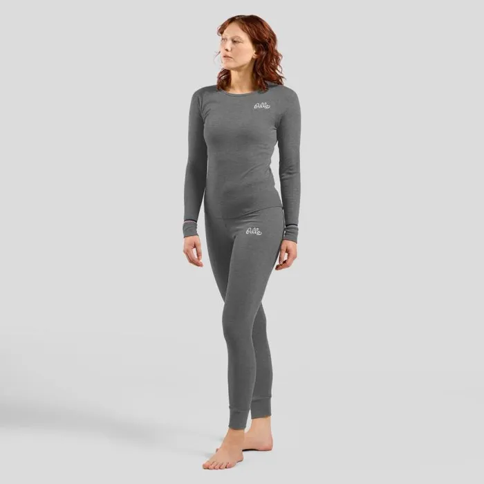 Odlo Base Layers The Active Warm Originals Base Layer Bottoms Odlo Steel Grey Melange 8211 Women
