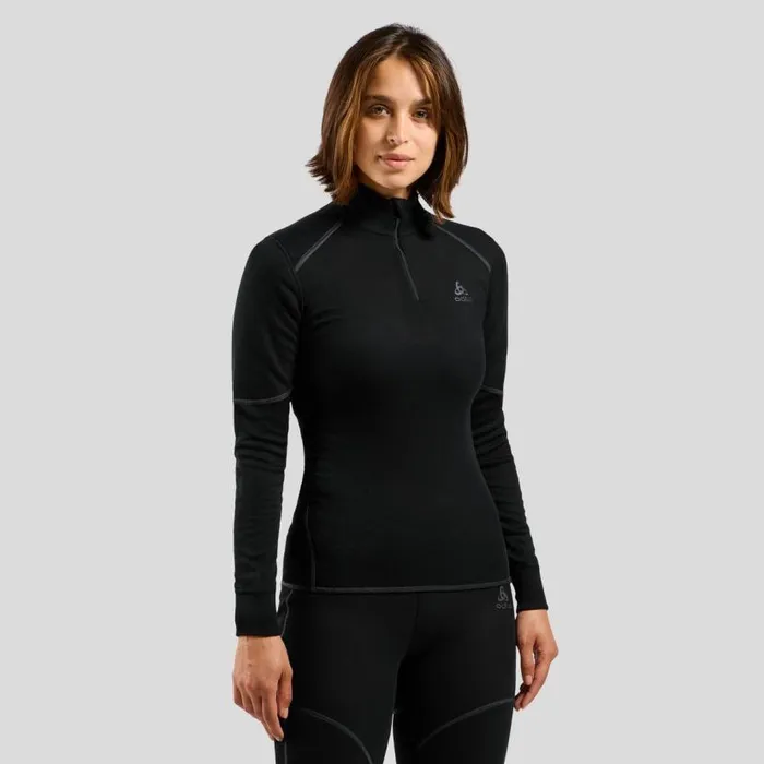 Odlo Base Layers The Active XWarm Base Layer HalfZip Black 8211 Women