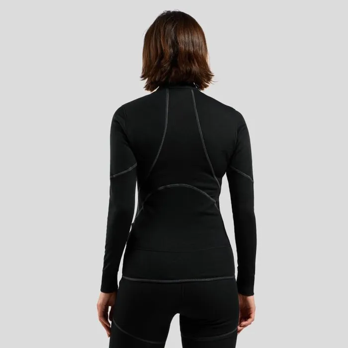 Odlo Base Layers The Active XWarm Base Layer HalfZip Black 8211 Women