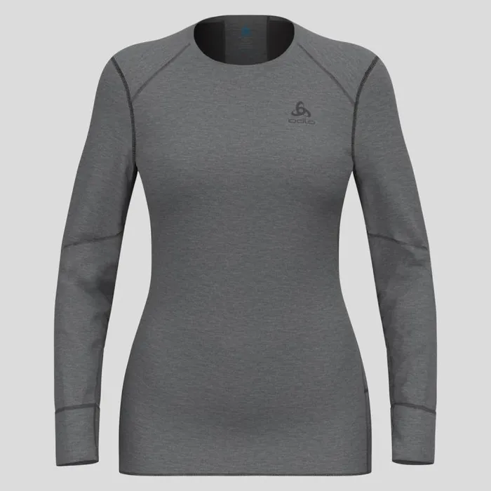 Odlo Base Layers The Active XWarm Base Layer Top Odlo Steel Grey Melange 8211 Women