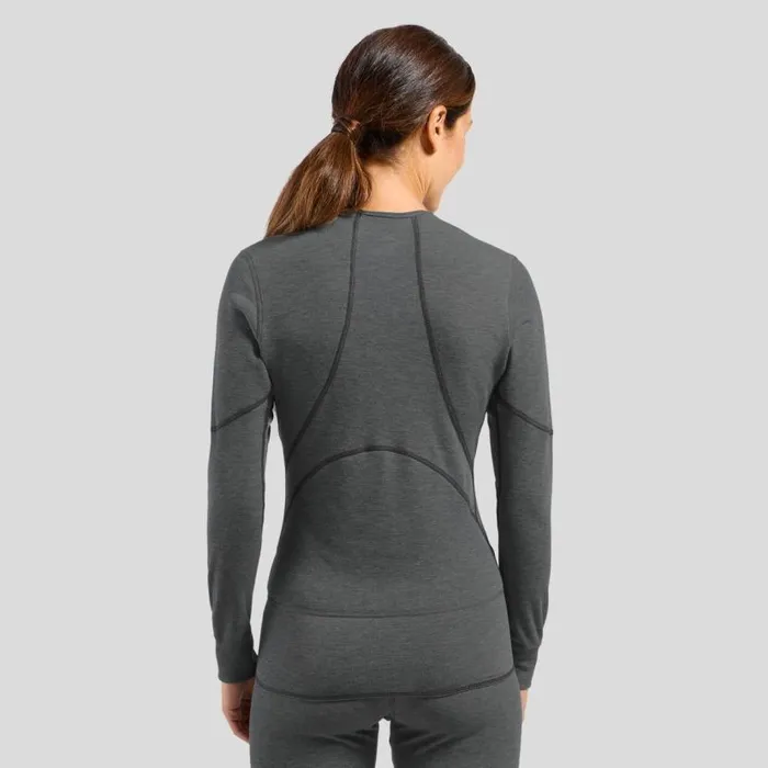 Odlo Base Layers The Active XWarm Base Layer Top Odlo Steel Grey Melange 8211 Women