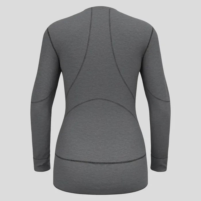 Odlo Base Layers The Active XWarm Base Layer Top Odlo Steel Grey Melange 8211 Women