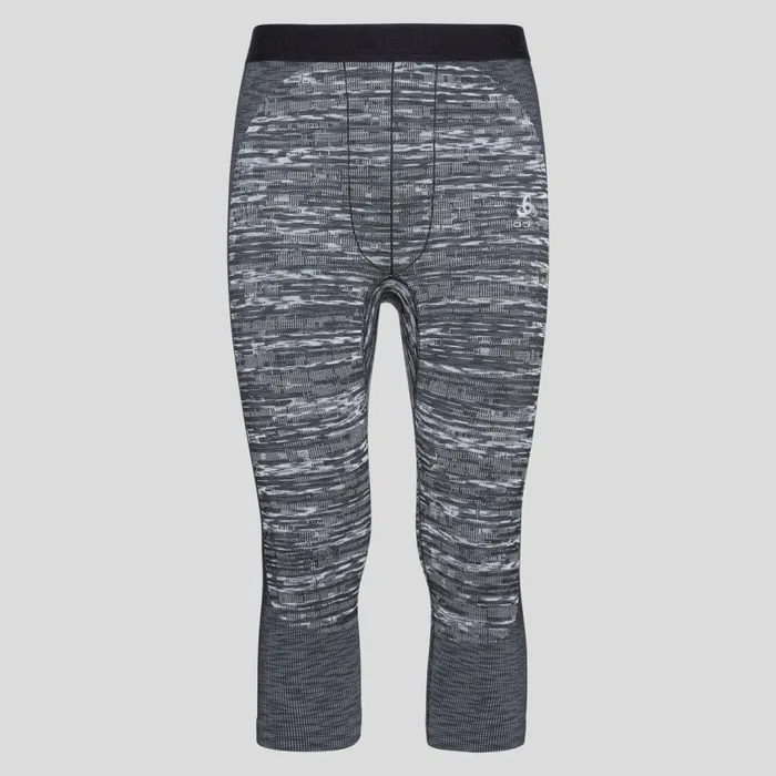 Odlo Base Layers The Blackcomb Base Layer 34 Bottoms Black 8211 Space Dye 8211 Men