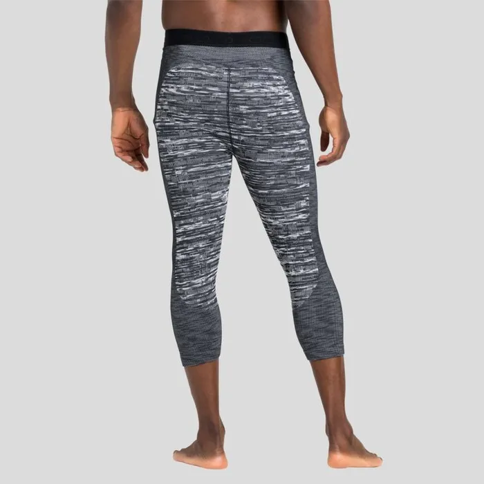 Odlo Base Layers The Blackcomb Base Layer 34 Bottoms Black 8211 Space Dye 8211 Men