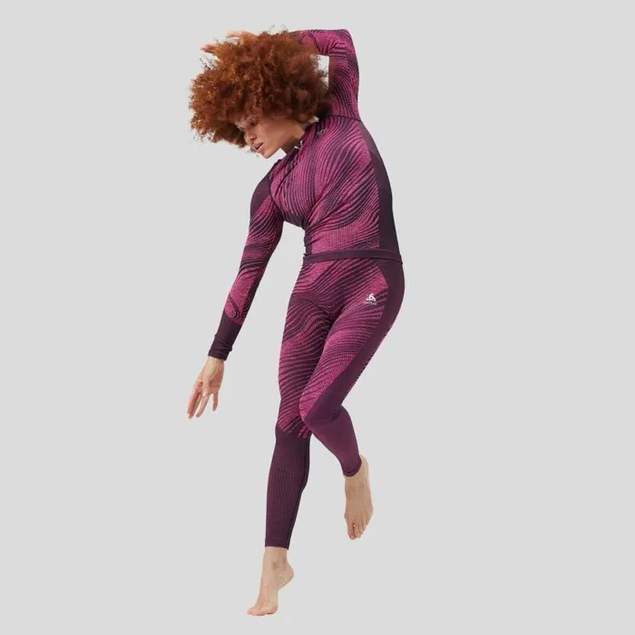 Odlo Base Layers The Blackcomb Base Layer Bottoms Festival Fuchsia 8211 Space Dye 8211 Women